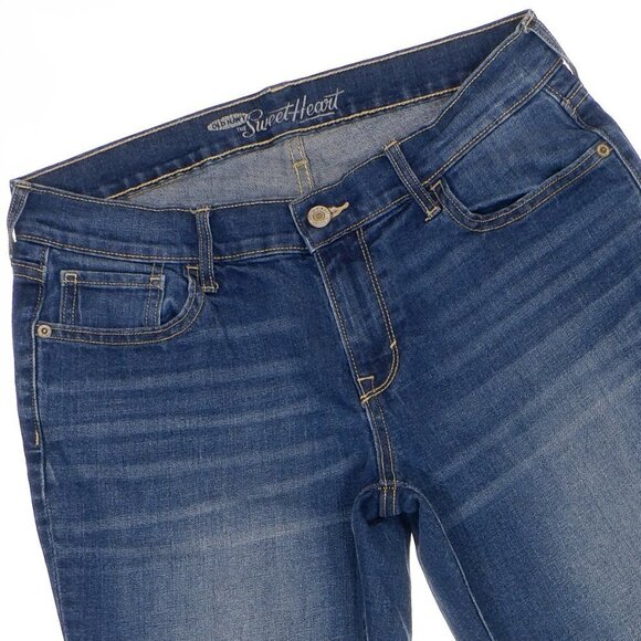 Old Navy Sweetheart Crop Jeans Size 6 Womens Cuffed Stretch Measures 31 x 21 - Picture 2 of 8